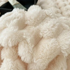 Luxurious Bubble Fleece Throw Blanket