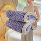Luxurious Bubble Fleece Throw Blanket