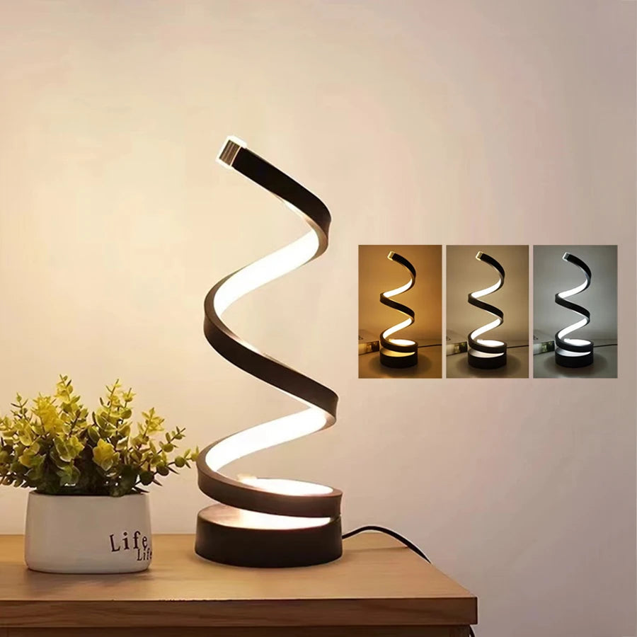Chic Twisted LED Lamp for Modern Spaces