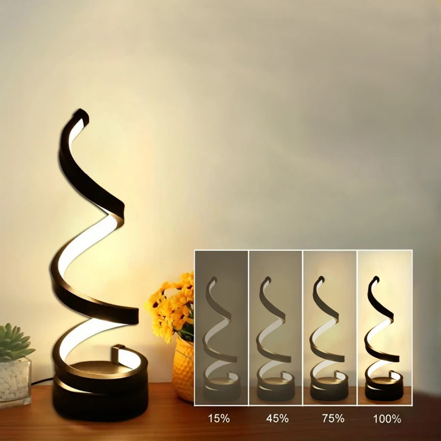 Chic Twisted LED Lamp for Modern Spaces