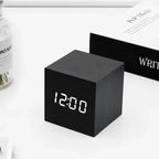 Elegant Timber-Style Digital Timepiece