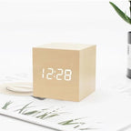 Elegant Timber-Style Digital Timepiece