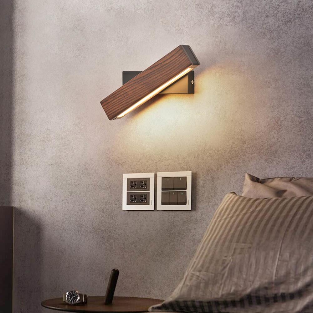 Elegant Adjustable Wooden Wall Light Fixture