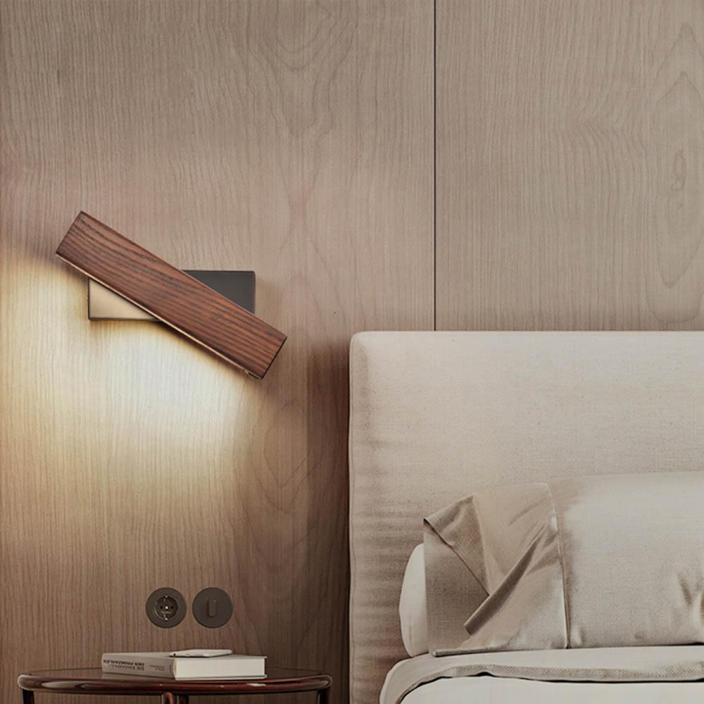 Elegant Adjustable Wooden Wall Light Fixture