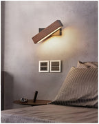 Elegant Adjustable Wooden Wall Light Fixture
