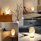 Elegant Wave Design Table Lamp for Cozy Spaces