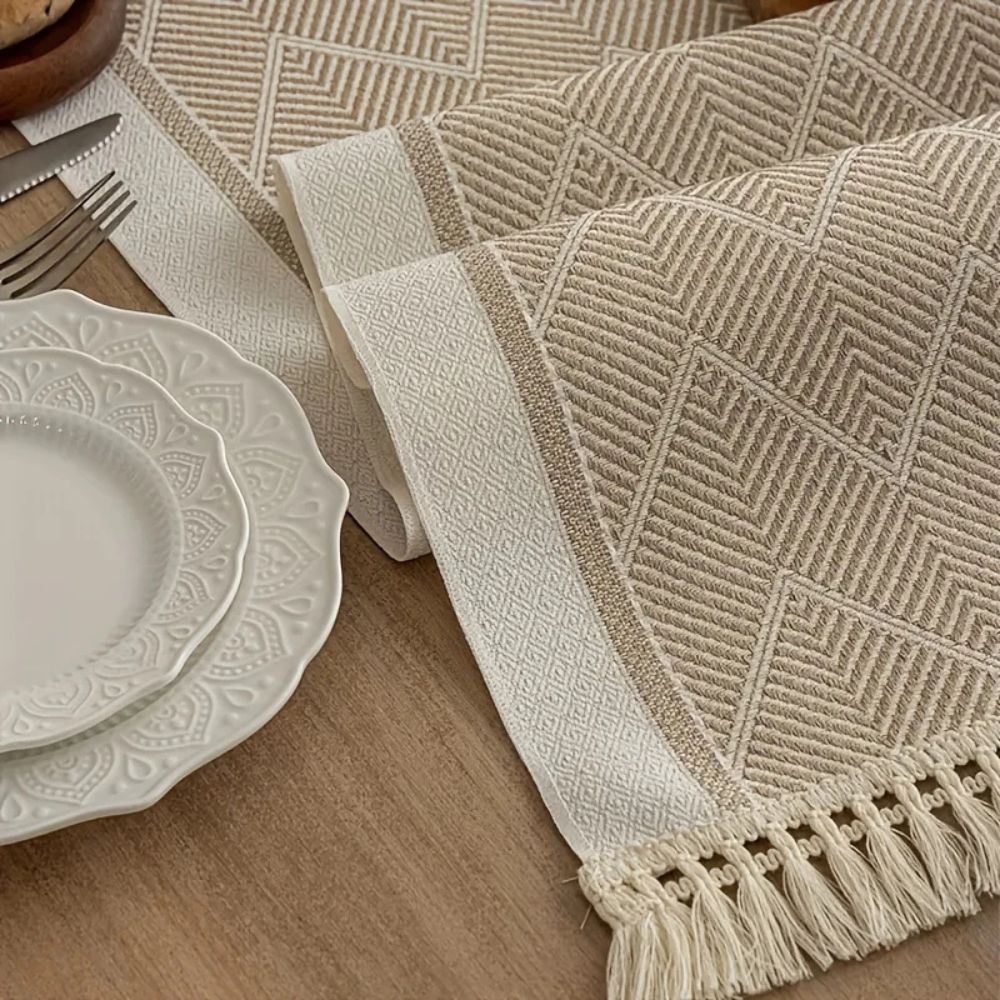 Chic Textured Table Runner for Modern Interiors