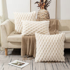 Cushion Covers for Sofa – Soft Blend of Cotton and Polyester with 3D Texture