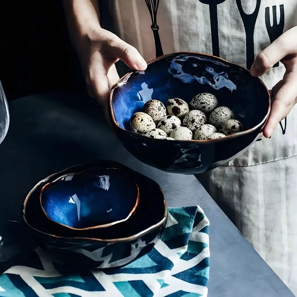 Artisan Deep Bowl with Unique Handcrafted Design