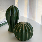 Modern Glossy Glazed Cactus Figurines – Ceramic Home and Office Decor
