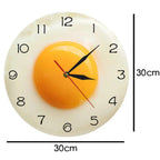 Sunny Delight Egg Wall Clock - Fun Kitchen Accent & Gift