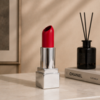 Chic Lipstick-Inspired Decorative Vase in Bold Red