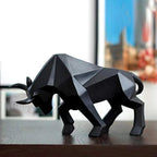 Handcrafted Resin Bull Statue - Eco-Conscious Home Decor