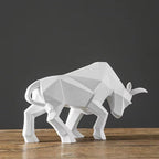 Handcrafted Resin Bull Statue - Eco-Conscious Home Decor