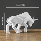 Handcrafted Resin Bull Statue - Eco-Conscious Home Decor