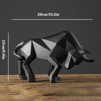 Handcrafted Resin Bull Statue - Eco-Conscious Home Decor