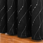 Contemporary Wave Blackout Drapes for Modern Living