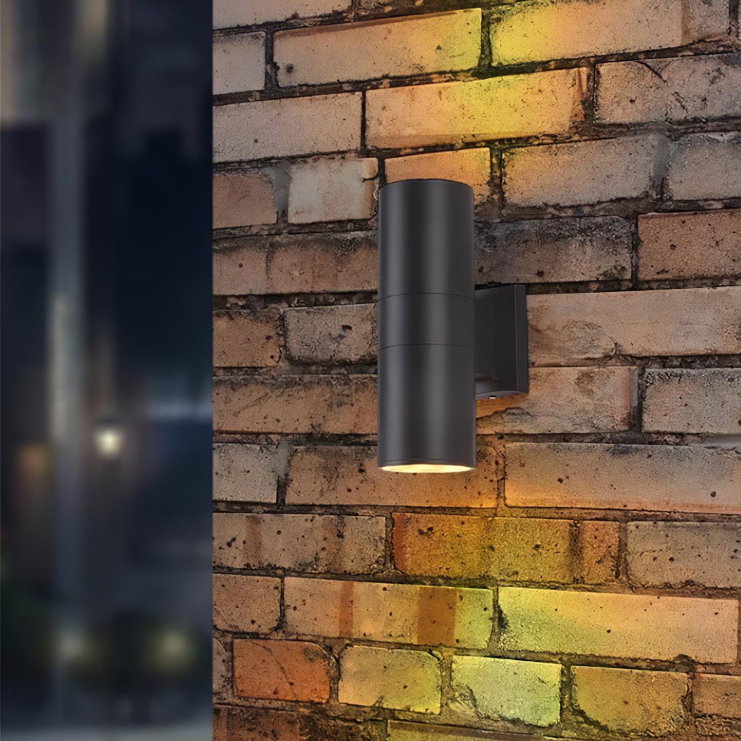 Contemporary Waterproof Outdoor Wall Light – Cylindrical Design