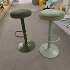 Adjustable Swivel Bar Stool with Cylindrical Design - Carbon Steel Frame for Kitchen and Dining
