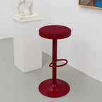 Adjustable Swivel Bar Stool with Cylindrical Design - Carbon Steel Frame for Kitchen and Dining