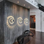 Spiral Color Projection LED Wall Light – Contemporary Cylinder Design