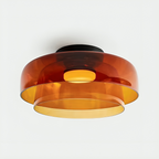 Layered Glass Pendant Light in Nordic Bauhaus Style