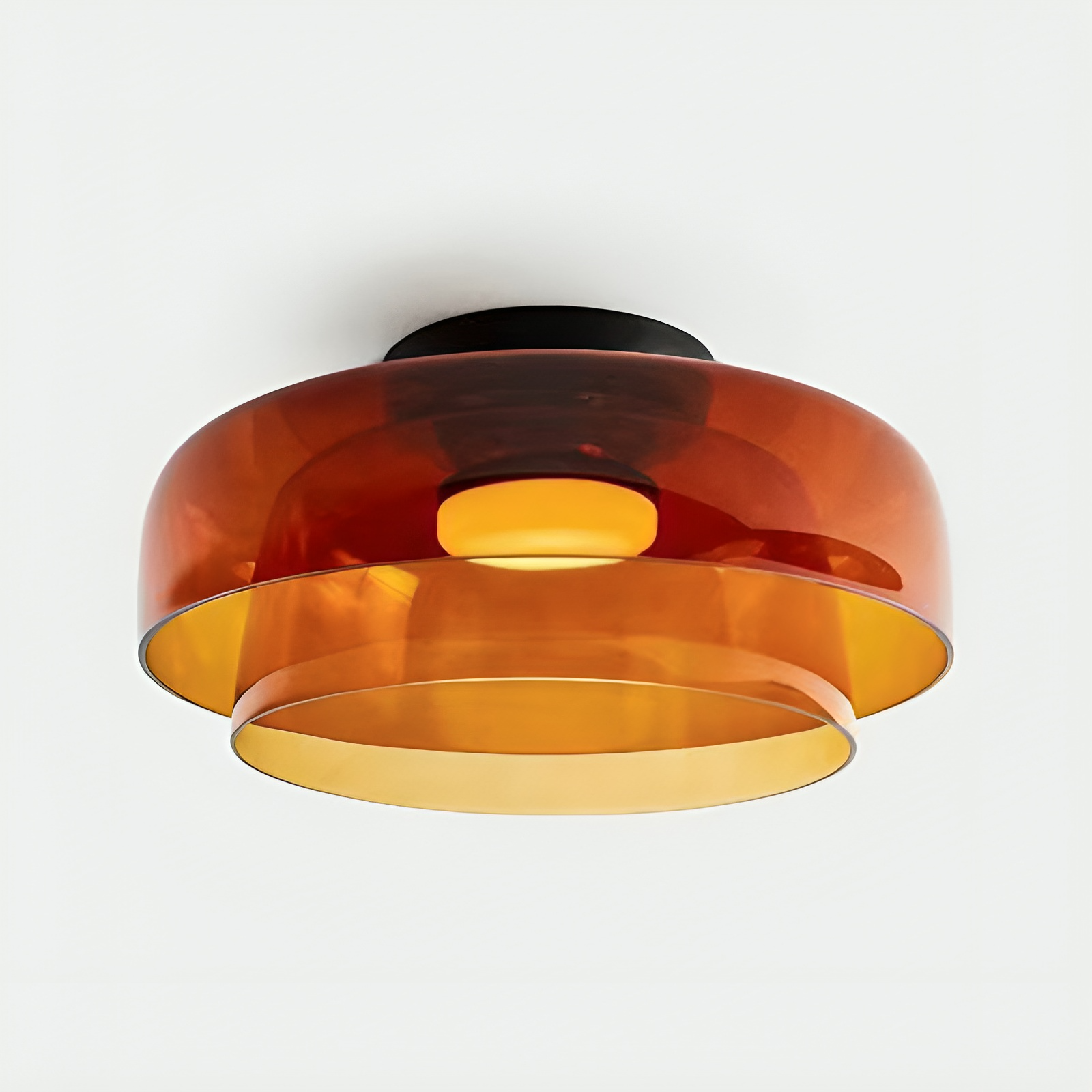 Layered Glass Pendant Light in Nordic Bauhaus Style