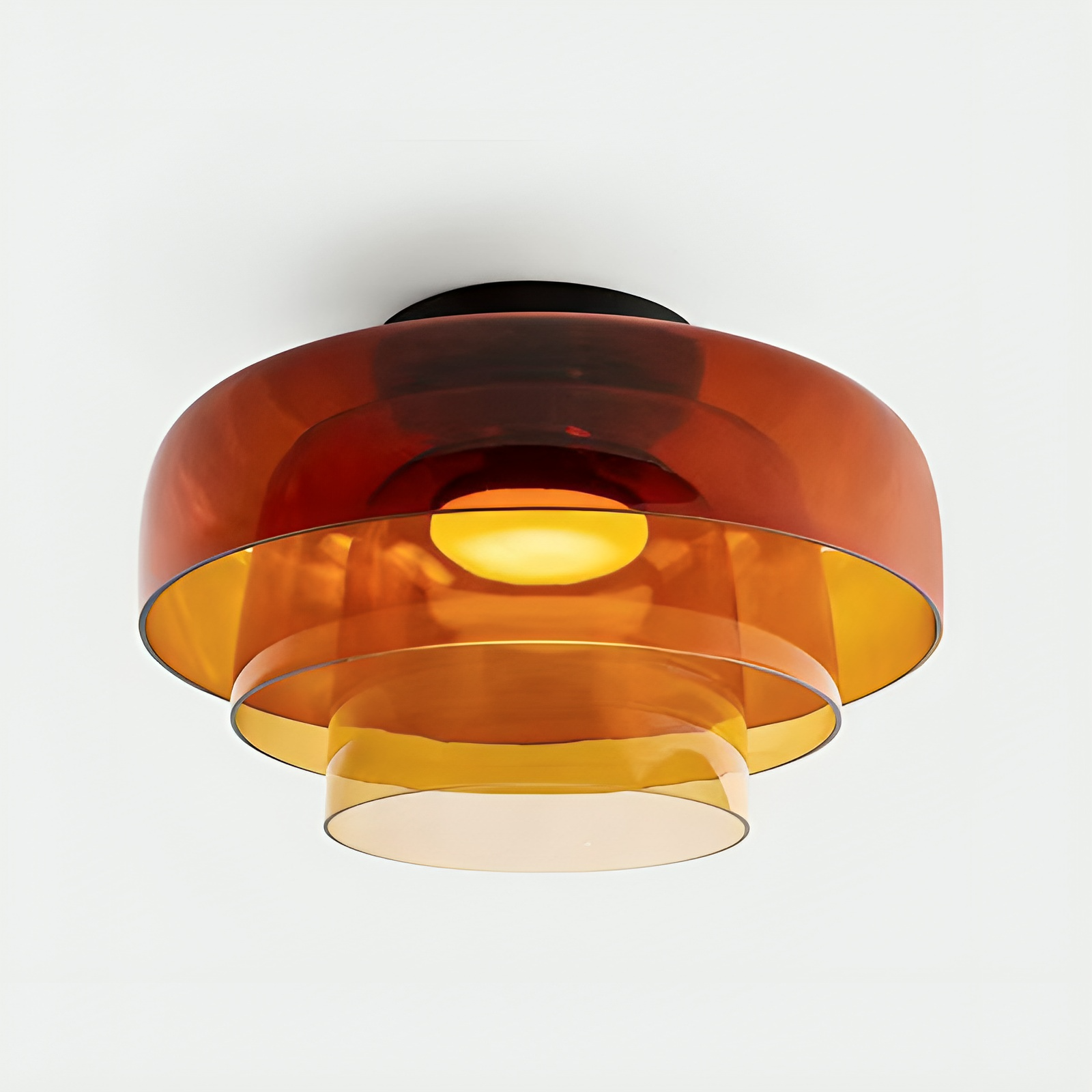 Layered Glass Pendant Light in Nordic Bauhaus Style
