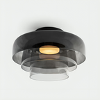 Layered Glass Pendant Light in Nordic Bauhaus Style