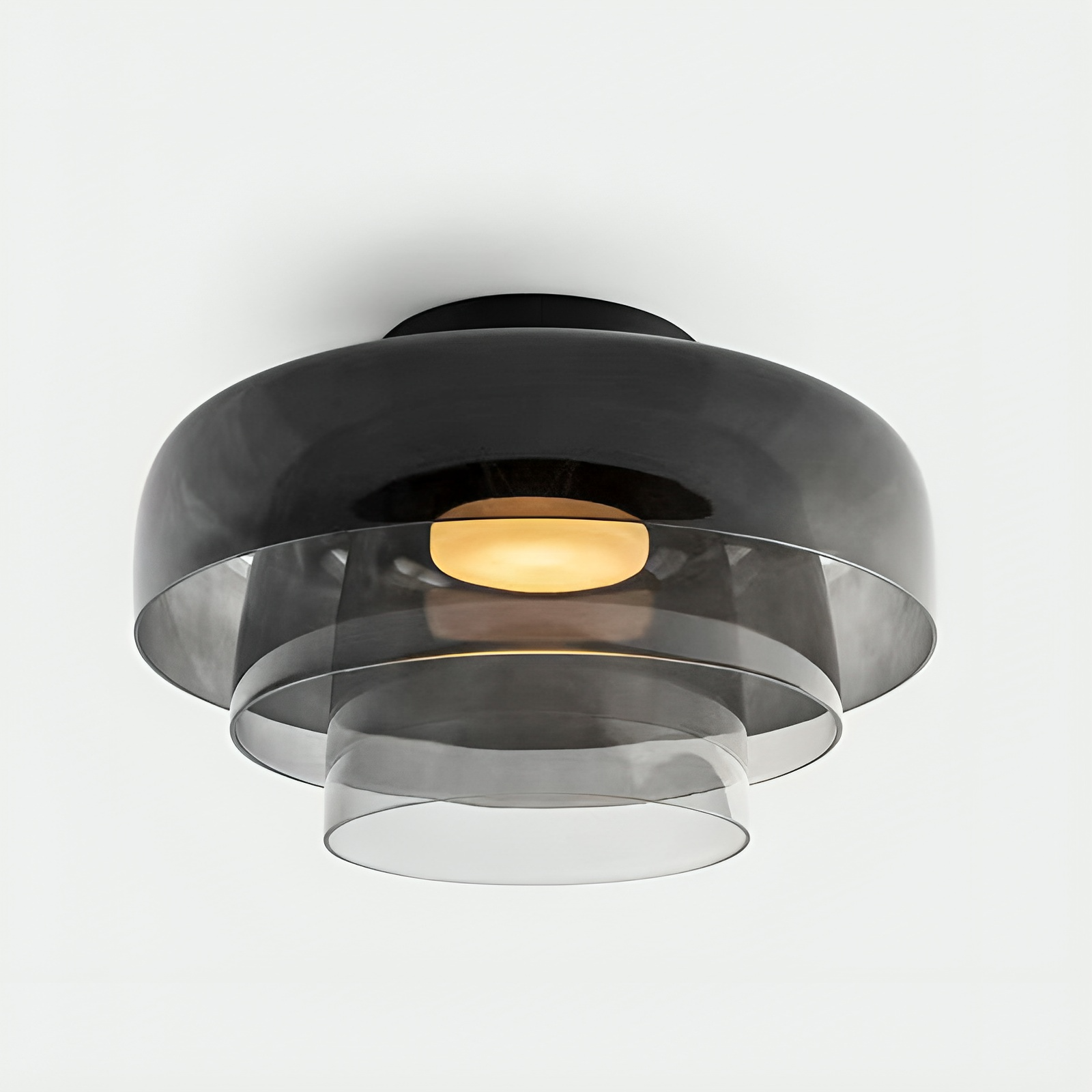 Layered Glass Pendant Light in Nordic Bauhaus Style