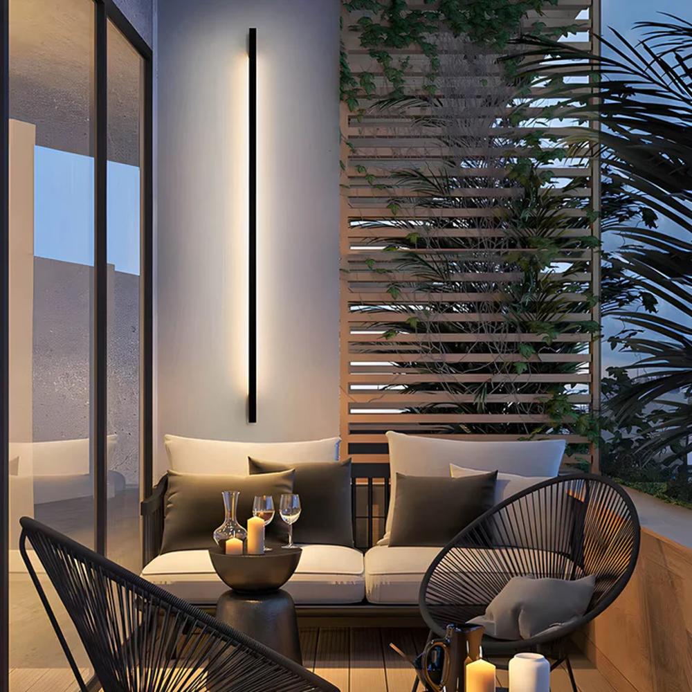 Outdoor Wall Light with Vertical LED Design