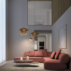 Bauhaus Inspired Hanging Light – Glass Pendant Fixture