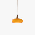 Pendant Light with Amber Wood Accent