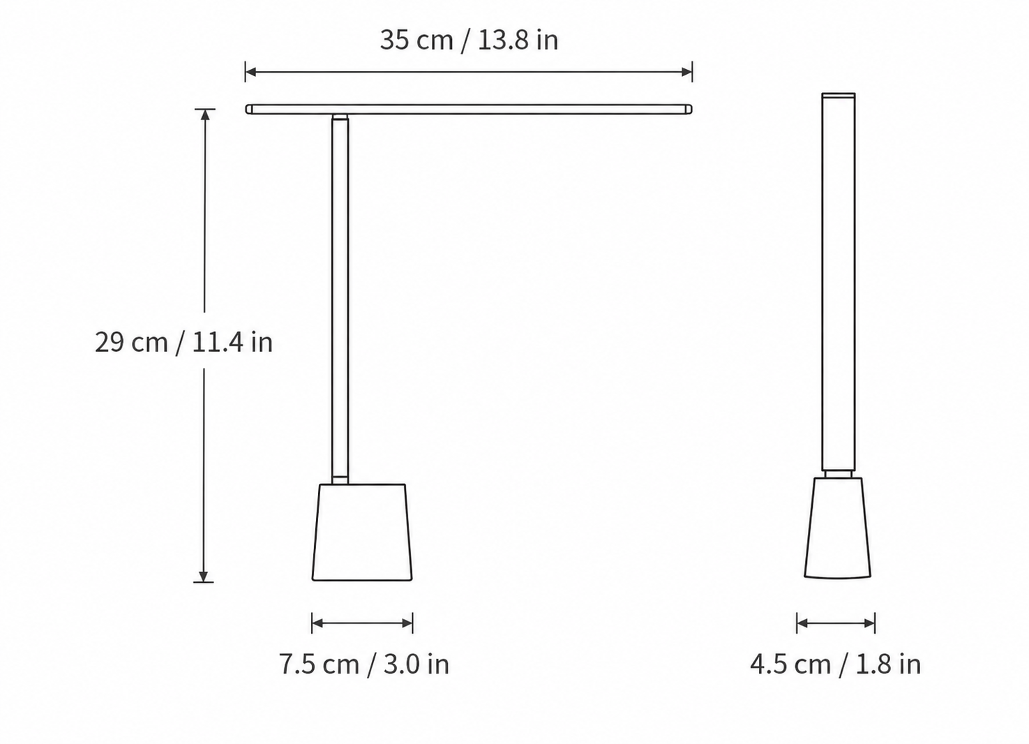 Smart LED Desk Lamp – Foldable and Rechargeable