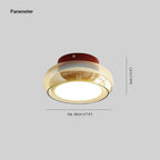 LED Indoor Ceiling Light – Retro Flush Mount Glass Fixture for June