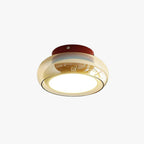 LED Indoor Ceiling Light – Retro Flush Mount Glass Fixture for June