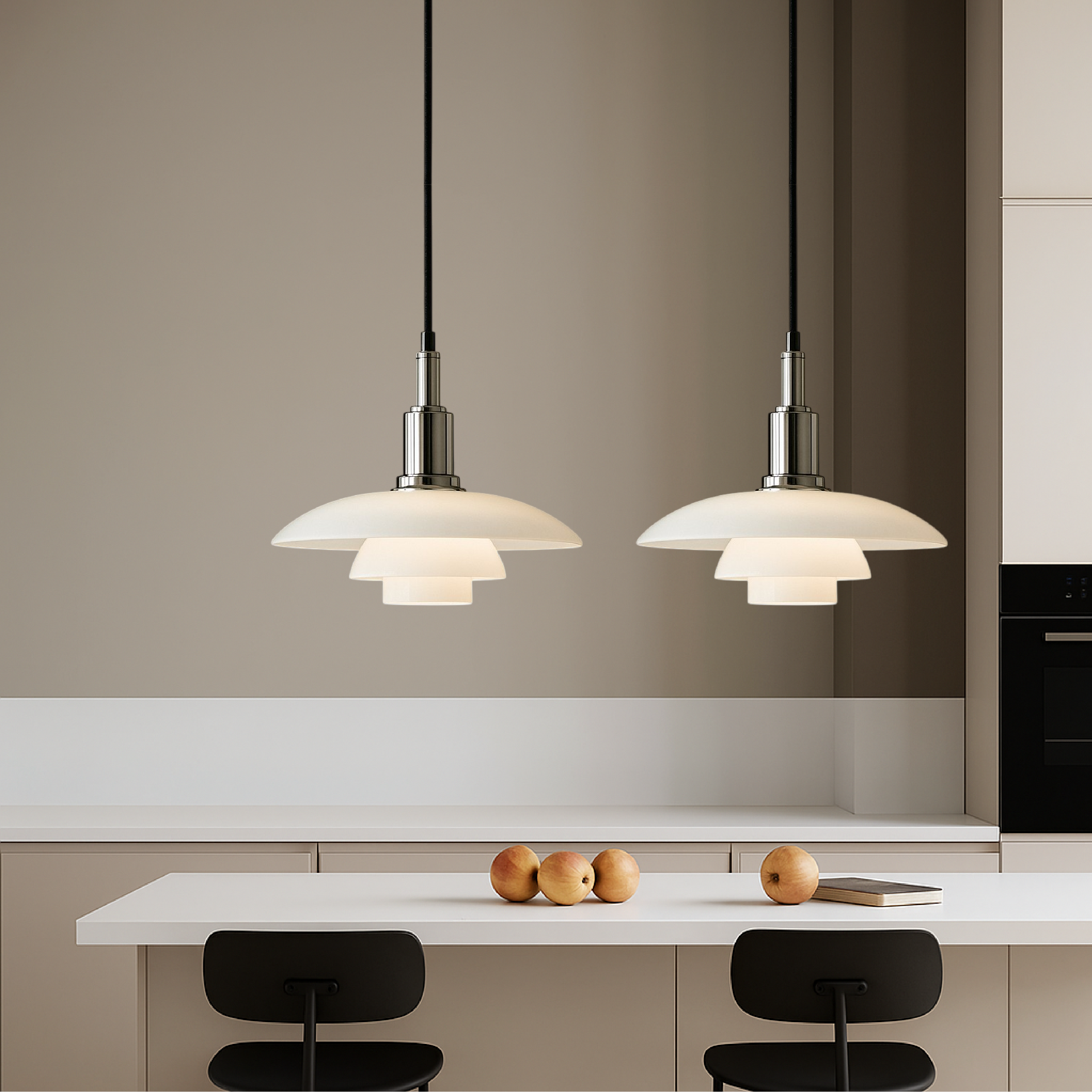 Layered Pendant Light in Scandinavian Design