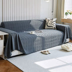 Geometric Design Chenille Sofa Cover - Breathable and Pet Friendly