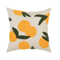 Soft Cotton Cushion Cover with Daidai Orange Embroidery – 17.72 x 17.72 Inch, Country Style Decor