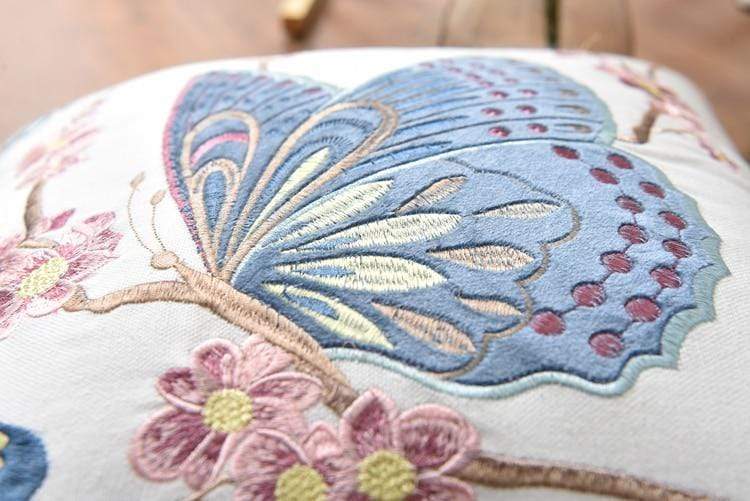 Country Style Embroidered Decorative Pillow Cover – 17.72 x 17.72 inches