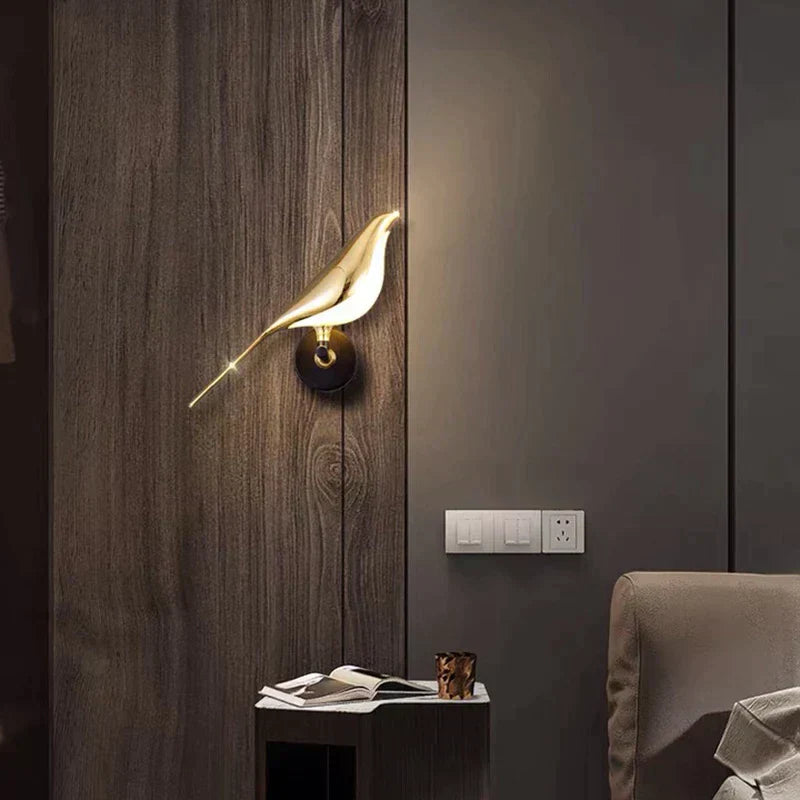 Adjustable Color and Direction LED Wall Light with Bird Motif