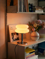Unique LED Table Lamp for Bedroom – Stained Glass Nightstand Design