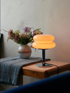 Unique LED Table Lamp for Bedroom – Stained Glass Nightstand Design