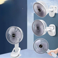 Handheld Portable Fan with Removable Base and Wall Attachment