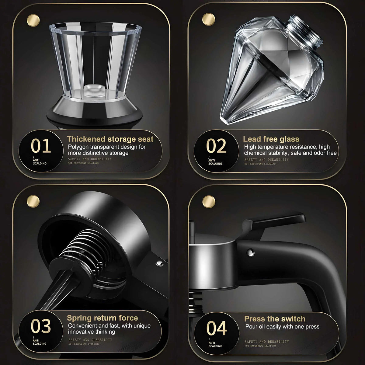 PristineFlow - Stylish 200ml Glass Dispenser