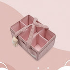 Baby Storage Basket - Plush Sherpa Diaper Organizer Caddy