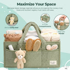 Baby Storage Basket - Plush Sherpa Diaper Organizer Caddy
