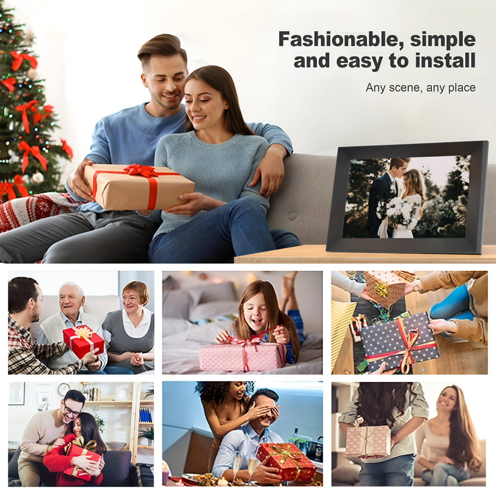 WiFi Digital Picture Frame with Touchscreen – HD Display for Table or Wall