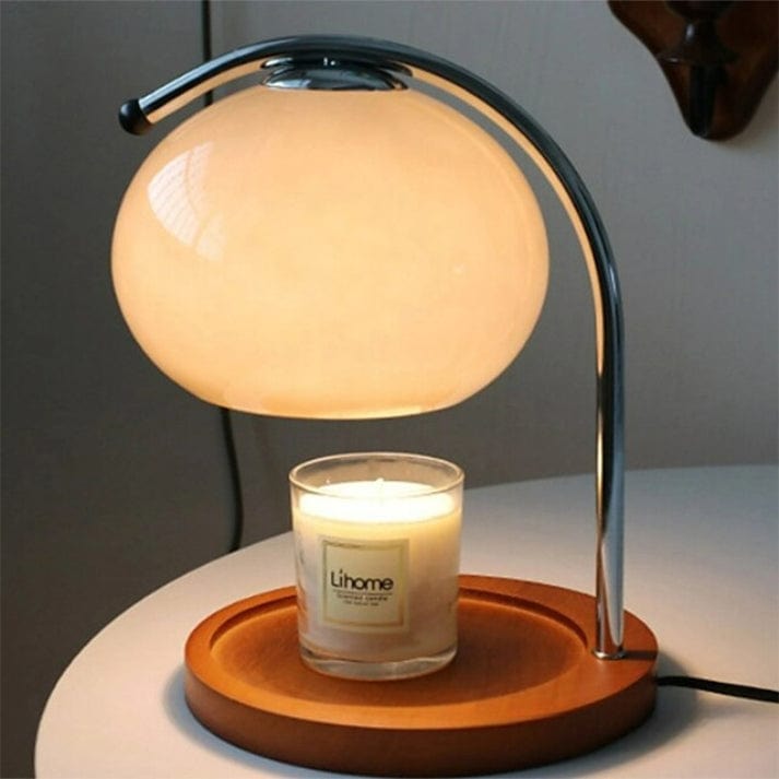 Retro Glass Design Dimmable LED Lamp – Cozy Candle Warmer for Home Decor