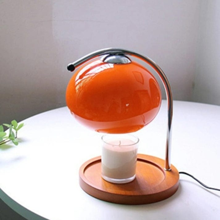 Retro Glass Design Dimmable LED Lamp – Cozy Candle Warmer for Home Decor